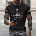 thumbnail image 2 of Youpwaven Men's Hello Darkness My Old Friend T-Shirts Short Sleeve St. Patrick's Day Top, 2 of 5