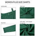 thumbnail image 4 of Mifater Women Plus Size Tops Casual Long Sleeve Twist Knot Blouses Going Out Tunics Shirts Green Tees, 4 of 6