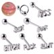 thumbnail image 5 of Set of 7 Clear Acrylic 16G Retainers for Tragus, Helix, Lip, and Cartilage Piercings, 5 of 5