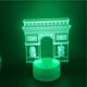 thumbnail image 2 of Lámpara de ilusión LED 3D con luz nocturna, Arco del Triunfo de París, 2 of 2