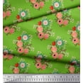 thumbnail image 2 of Soimoi Green Rayon Fabric Artistic Leaf & Floral Fabric Prints By Yard 42 Inch Wide, 2 of 3