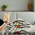 thumbnail image 3 of African Soft Flannel Fleece Throw Blanket, Group Clan Dancers Characters in Sketchy Festival Hand Drawn Artwork, Cozy Plush for Indoor and Outdoor Use, 50" x 60", Multicolor, by Ambesonne, 3 of 5