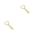 thumbnail image 4 of Yuarrent Stainless Steel Blank Keychain Decoration Portable Waist Keyring Decorative Key Rectangle Handbag Hanging Chain Gifts DIY Oro 2Conjunto, 4 of 6