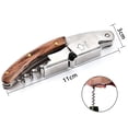 thumbnail image 2 of Wine Opener Double Hinged Metal Wine Key Bottle Opener with Foil Cutter & Pouch, 2 of 9