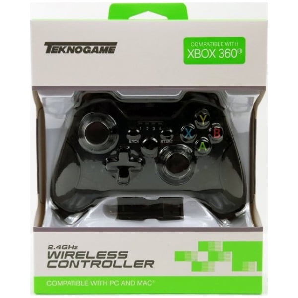 Manette Sans Fil Noire Transparente pour Xbox 360