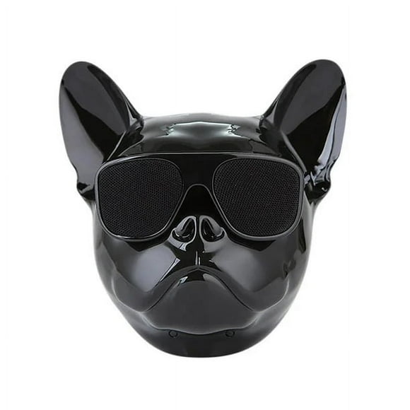 Haut-parleur Stéréo Portable Sans Fil Bluetooth Rechargeable pour Chien : Noir