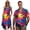 Wild Horse, variant on Garronmavis Sunset Glow Couple Matching Outfit Polyester Mens Button Up Shirt and Womens Sleeveless Dress Hawaiian Sundress Tank Beach Dress with Pocket