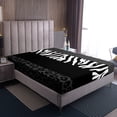thumbnail image 4 of Erosebridal Grey Cheetah Print Bed Sheets Set King Size, Rustic Animals Bed Sheets King, Zebra Room Decor, 4pcs, 4 of 7