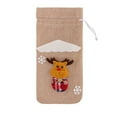 thumbnail image 2 of Wzzjkit Christmas Wine Bag - Fabric Wine Gift Bag with Drawstring - Bottle Bag Reusable Christmas Bottle Bag - Wine Bags Holiday Party Decoration, 2 of 7
