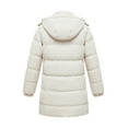thumbnail image 2 of Ampake Women's Winter Puffer Coat Warm Windproof Jacket Hooded Puffer Jacket Beige 2XL, 2 of 6