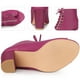 thumbnail image 3 of Botines de tacón grueso Perphy con cordones para mujer Rosa caliente 38, 3 of 4