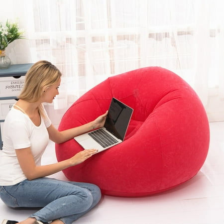 bean bag 15in inflatable pvc sofa lounge camping chair adult furniture garden outdoor