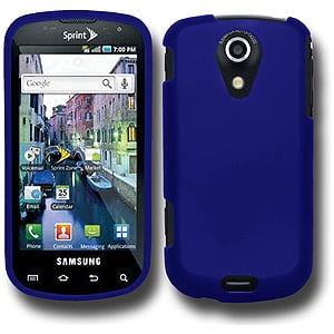 Rubberized Blue Snap - Rubberized Protector Hard Shell Snap On Case for Samsung Epic 4G, Sprint Samsung Epic 4G - Blue