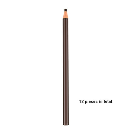 12 Pcs Makeup Eyebrow Pencil 5 Colors Peel-Off Brow Liners for Marking Filling Outlining Tattoo Microblading (Best For Filling In Eyebrows)