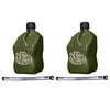 VP Racing Fuels 5.5 Gal Utility Jugs w/ Deluxe Filler Hoses, Camo (2 Pack)