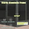 thumbnail image 4 of 13x16.5 FT Sunroom, Outdoor Solarium Aluminum Hardtop Gazebo with Galvanized Steel Roof, All Season Movable Pvc Screen Walls, Sliding Doors, Sun Room Pavilion Gazebo for Patio Deck Backyard, Gray, 4 of 7