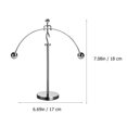 thumbnail image 3 of Shisuyan Balancing Man Ornament Metal Hercules Weightlifting Design 1 Set 7.07X6.68X1.57in, 3 of 8