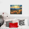 thumbnail image 4 of Picia Sunset Sky Sunflower Pattern Decorative Picture – Unique Wall Art, Modern Canvas Print for Trendy Interiors (Horizontal), 4 of 6