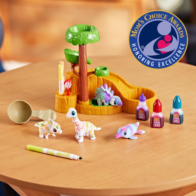 Crayola Scribble Scrubbie Pets Dinosaur Waterslide Set, Gifts for