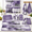 Abstract Purple-Abstract, variant on Abstract Purple Abstract 16-Piece Kitchen Linen Set with Towels, Rugs, Mitts, Potholders, Placemats and Curtains
