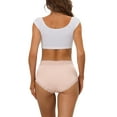 thumbnail image 3 of INSPIRE CHIC Women's High Waist Underwear Tummy Control Comfortable Lace Trim Ribbed Panties, 3 of 4