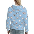 thumbnail image 7 of Lsque French Bulldog Head Pattern Casual Women's Hoodie,Hooded Sweatshirt with Kangaroo Pocket,Pullover Hoodie with Eye-catching Drawstrings-Small, 7 of 7
