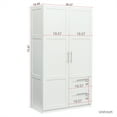 thumbnail image 6 of Wardrobe Closet With 2 Doors And 2 Drawers, Freestanding Armoire Storage Cabinet With Shelves, Modern Armoire Wardrobe Closet For Bedroom, 6 of 8