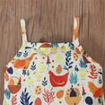 thumbnail image 4 of KVPLBQFD Toddler Girls Sleeveless Rompers with Adorable Print Kids Soft Breathable Jumpsuit Comfortable Lightweight Coveralls for Baby, 4 of 7