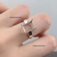 AFGEMSNJEWELLERY 10x14mm Rectangle Semi-Mount Ring 925 Sterling Silver ...