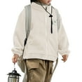 thumbnail image 5 of Ruyang Boys Girls School Fleece Jackets Preppy Polar Sherpa Fleece Jacket Pockets Fall Winter Zip Up Mock Neck Fuzzy Coat, 5 of 8