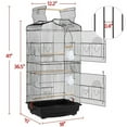 thumbnail image 3 of Alden Design Large 41" Metal Bird Cage with Play Top for Parakeets and Lovebirds, Black, 3 of 14