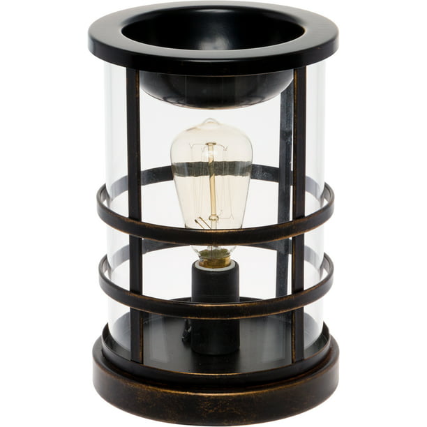 Wax Warmer with Vintage Style Bulb - Freshener Wax Melter Mindful Design  (Oil Rubbed Bronze)