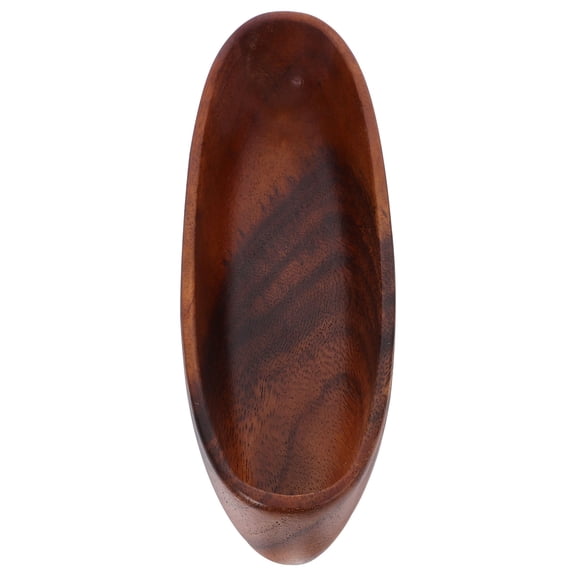 FRCOLOR Wood Boat Shape Serving Tray For Desserts Wood Fruit Serving Tray Farmhouse Tray Wood Fruit Plate Wooden Serving Plate Fruit Tray