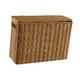 thumbnail image 3 of Caja de almacenamiento estrecha y alta, cesta de almacenamiento tejida con tapa, soporte para revistas tejido, contenedor de almacenamiento decorativo L, 3 of 8
