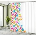 thumbnail image 5 of Ambesonne Colorful Shower Curtain, Alphabet Lettering, 69"Wx70"L, Multicolor, 5 of 5