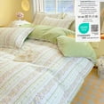 thumbnail image 6 of JOLUSERE 100% Organic Cotton Duvet Cover Sets Queen Size, 3 Pieces Light Green Floral botanical Chic Artistic Soft Bedding Sets, 6 of 10