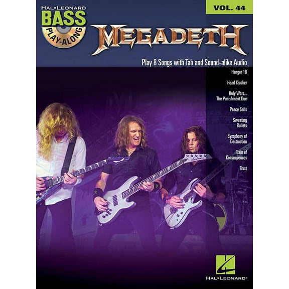Megadeth: Bass Play-Along Volume 44