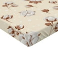 thumbnail image 4 of Ambesonne Pastel Flowers Fitted Sheet, Retro Floral Pattern, Twin XL Size, Cream and Pale Redwood, 4 of 5
