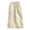 Beige, variant on YunPes Girls Wide Leg Pants Cute Ruffled Hem Casual Trousers with Bowknot Patch Elastic Waist Baggy Open Bottom Pants 5-16Y