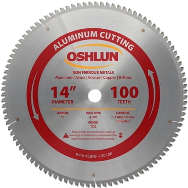 UXACE 12-Inch 100-Tooth Circular Saw Blade - For Aluminum, Plastic, Composite, 1" Arbor, Thin Kerf