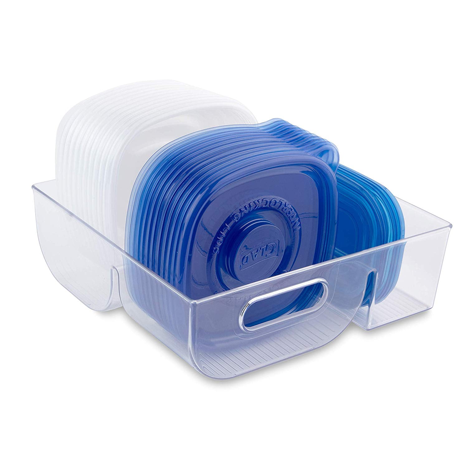 Homeries Lid Storage Holder Organizer 3 Compartment Food Container