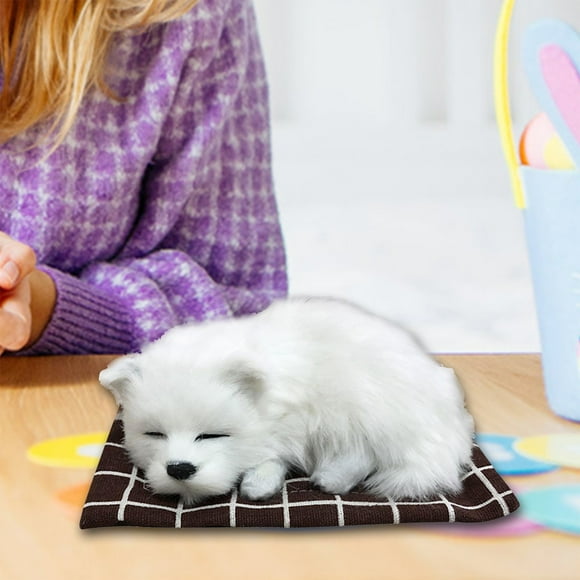 LLQkigsxse Funny Toys Dog Sleeping in The Mattress Doll Toy Dog in Shoe with Meows Sounds Sleeping Cute Toys for Kids Boys