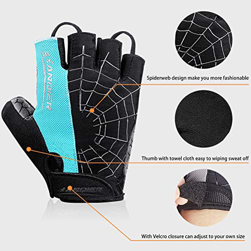 ihuan Bike Cycling Gloves Breathable Bicycle Gloves with Strong Shock Absorption Protection Anti-Slip Control Road Biking Bicycling Gloves Men & Women…