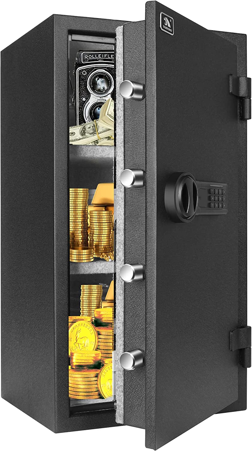 TIGERKING Fireproof Safe, Safe Box,3.47 Cubic Feet,Large Steel Money
