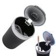 thumbnail image 3 of Car Smokeless  Tray, Convenient Safe Smoke Diffuser Fashionable Car Ashtray Night Vision Effect Fire Prevention With Blue LED Light For Car, 3 of 8
