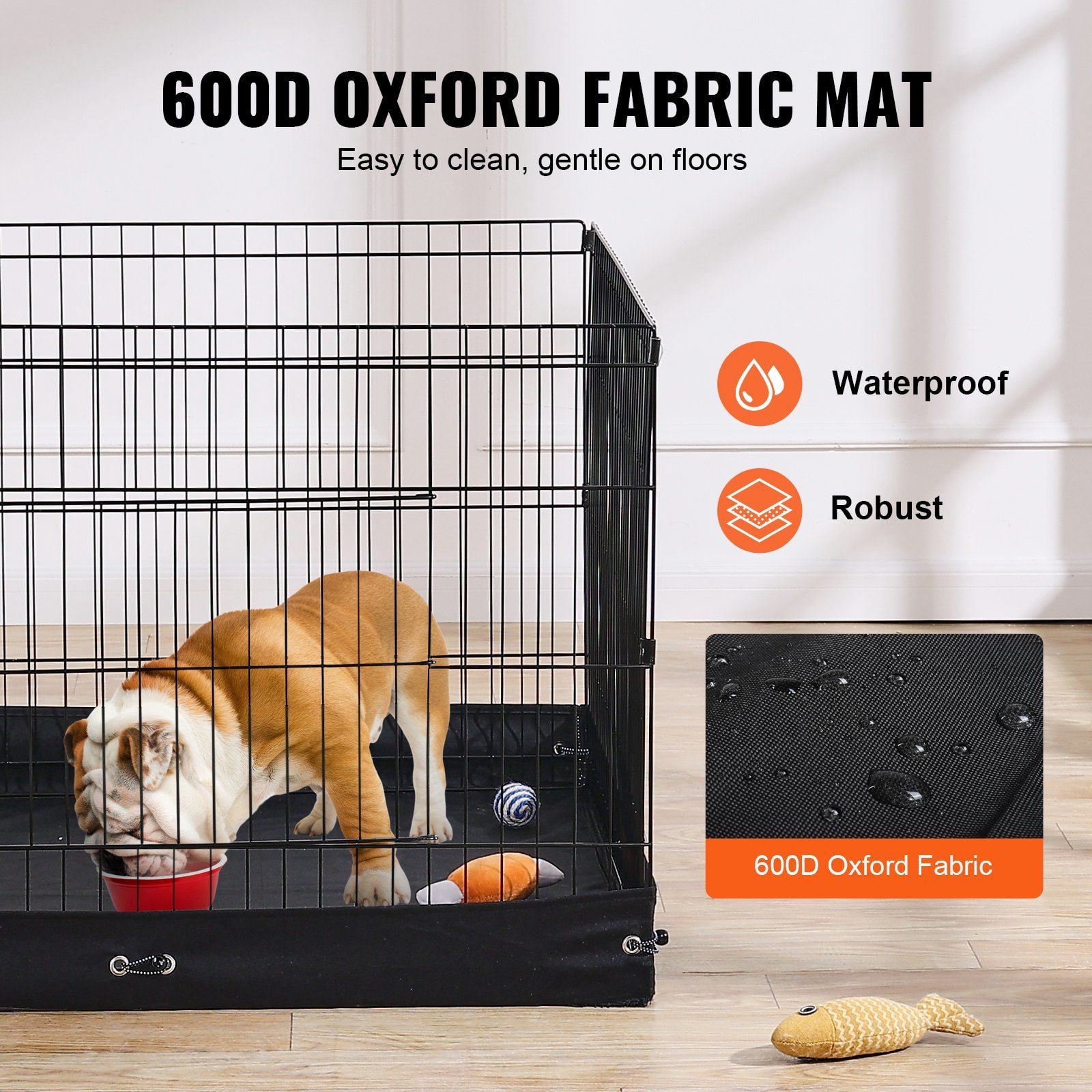 Foldable 4-Panel Metal Dog Playpen with Removable Bottom Pad - 36" Pet Exercise Pen, Indoor/Outdoor Puppy Play Yard