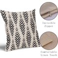 thumbnail image 3 of Boho Pillow Covers 18x18 Set of 2 Bohemian Ethnic Black Geometric Herringbone Print Decorative Throw Pillows Outdoor Pillowcase Square Linen Farmhouse Cushion Case Decor for Couch Sofa Bed, 3 of 6