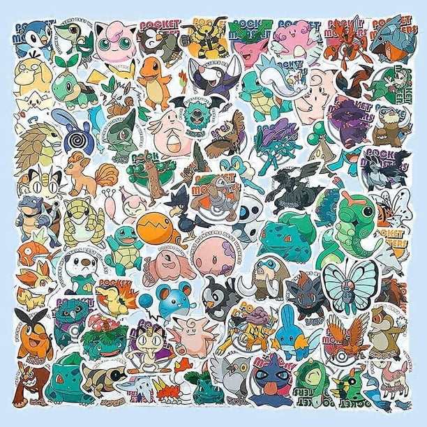 100Pcs Kawaii Anime Stickers Cute Cartoon Stickers for Suitcase Skateboard Laptop Computer Water Bottles Car Teens Boys Girls Decal Waterproof Sticker