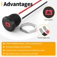thumbnail image 3 of EIMELI12V LED Indicator Light Small Indicator Light Waterproof 1/2" Panel Cutout 12 Volt 24 Volt Metal LED Indicator Pilot Dash Light with 300MM Wires -7PCS Black, 3 of 6