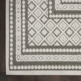thumbnail image 5 of Nourison Calobra Indoor/Outdoor Contemporary Bordered Lt Grey 2'2" x 10' Area Rug, (10' Runner), 5 of 9